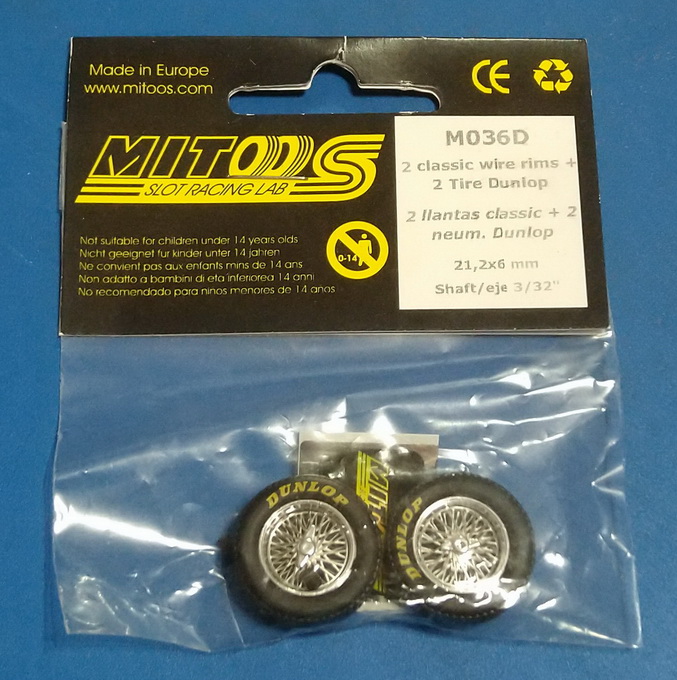 Slotcars66 Mitoos Aluminium Classic wheels & Dunlop tyres  